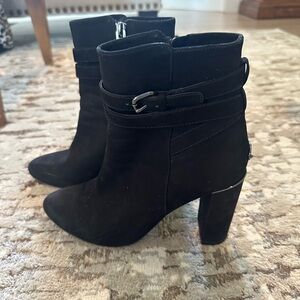 Coach Black Suede Booties